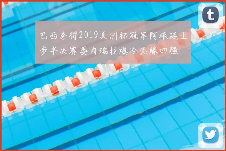 巴西夺得2019美洲杯冠军阿根廷止步半决赛委内瑞拉爆冷无缘四强